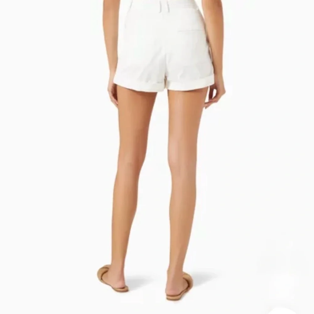 Staud White High Waist Shorts size 2